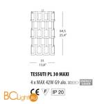 Потолочный светильник Morosini Evi Style Tessuti PL 30 MAXI ES0110PL08AMAL - Схема