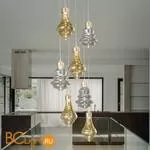 Подвесной светильник Evi Style Trottola Oro Ambra+Trasparente