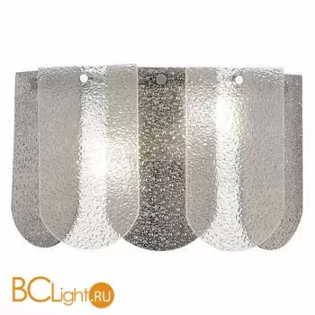 SLE1125-101-02 Светильник настенный Хром/Прозрачно-Дымчатый E14 2*40W ERZO