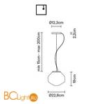 Подвесной светильник Fabbian Aerostat F27 A01 01 - Схема