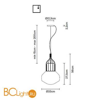 Подвесной светильник Fabbian Aerostat F27 A11 19 - Схема