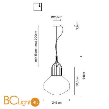 Подвесной светильник Fabbian Aerostat F27 A13 19 - Схема