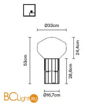 Настольная лампа Fabbian Aerostat F27 B03 19 - Схема