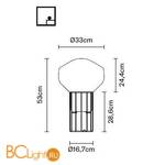 Настольная лампа Fabbian Aerostat F27 B03 24 - Схема