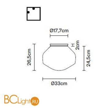 Настенно-потолочный светильник Fabbian Aerostat F27 G03 01 - Схема