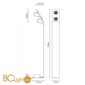 Торшер Fabbian Ali D91 C03 25 - Схема