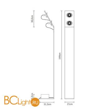 Торшер Fabbian Ali D91 C01 25 - Схема