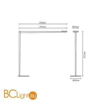 Торшер Fabbian Angle F05 C01 01 - Схема