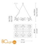 Подвесной светильник Fabbian Aster Mini Crystal Glass D36 A01 00 - Схема