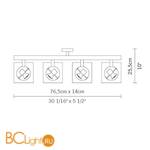 Потолочный светильник Fabbian Aster Mini Crystal Glass D36 E01 00 - Схема