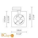 Трековый светильник Fabbian Aster Mini Crystal Glass D36 J01 00 - Схема