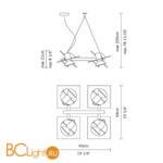 Подвесной светильник Fabbian Aster Maxi Crystal Glass D36 A05 00 - Схема