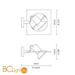 Спот (точечный светильник) Fabbian Aster Maxi Crystal Glass D36 G03 00 - Схема