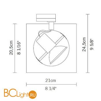 Трековый светильник Fabbian Aster Maxi / Aster Mini D36J05 00 - Схема