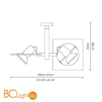 Потолочный светильник Fabbian Aster Maxi Black Glass D36 E03 02 - Схема