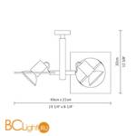 Потолочный светильник Fabbian Aster Maxi Black Glass D36 E03 02 - Схема