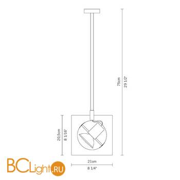 Спот (точечный светильник) Fabbian Aster Maxi Black Glass D36 A03 02 - Схема