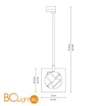 Спот (точечный светильник) Fabbian Aster Maxi Black Glass D36 J07 02 - Схема