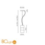 Подвесной светильник Fabbian Becky F16 A01 71 - Схема
