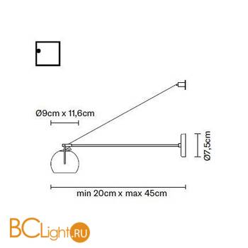 Бра Fabbian Beluga Colour D57 D03 41 - Схема