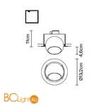 Встраиваемый спот (точечный светильник) Fabbian Beluga Colour D57 F01 31 - Схема