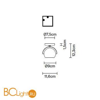 Спот (точечный светильник) Fabbian Beluga Colour D57 G13 04 - Схема