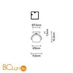Спот (точечный светильник) Fabbian Beluga Colour D57 G13 31 - Схема