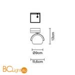 Трековый светильник Fabbian Beluga Colour D57 J07 43 - Схема