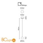 Подвесной светильник Fabbian Beluga Colour F32 A21 00 - Схема