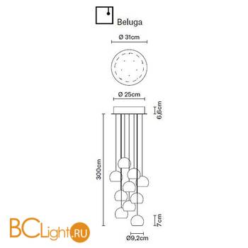 Подвесной светильник Fabbian Beluga Colour F32 A23 00 - Схема
