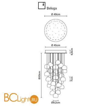 Подвесной светильник Fabbian Beluga Colour F32 A25 00 - Схема