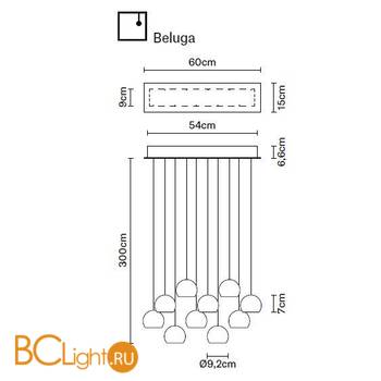 Подвесной светильник Fabbian Beluga Colour F32 A28 00 - Схема