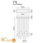 Подвесной светильник Fabbian Beluga Colour F32 A28 00 - Схема