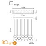 Подвесной светильник Fabbian Beluga Colour F32 A29 00 - Схема