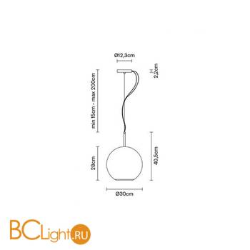Подвесной светильник Fabbian Beluga Royal D57 A53 12 - Схема