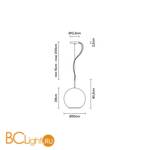 Подвесной светильник Fabbian Beluga Royal D57 A53 41 - Схема