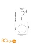 Подвесной светильник Fabbian Beluga Royal D57 A55 12 - Схема