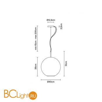 Подвесной светильник Fabbian Beluga Royal D57 A55 34 - Схема