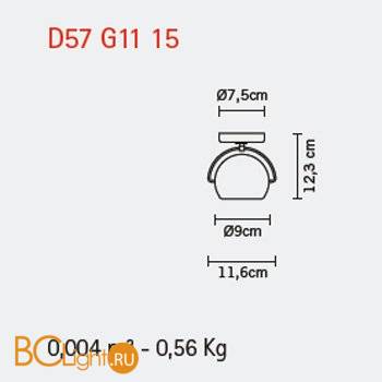 Спот (точечный светильник) Fabbian Beluga Steel D57 G11 15 - Схема