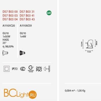 Настольная лампа Fabbian Beluga Steel D57 B05 15 - Схема