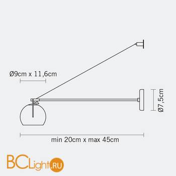 Спот (точечный светильник) Fabbian Beluga White D57 D07 01 - Схема