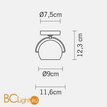 Спот (точечный светильник) Fabbian Beluga White D57 G27 01 - Схема