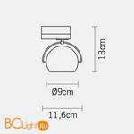 Трековый светильник Fabbian Beluga White D57 J15 01 - Схема