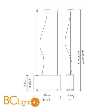 Подвесной светильник Fabbian Binario D39 A01 00 - Схема