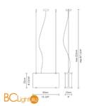 Подвесной светильник Fabbian Binario D39 A01 00 - Схема