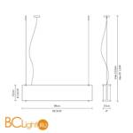 Подвесной светильник Fabbian Binario D39 A09 00 - Схема