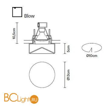 Встраиваемый спот (точечный светильник) Fabbian Blow D27 F47 00 - Схема
