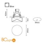 Встраиваемый спот (точечный светильник) Fabbian Blow D27 F47 00 - Схема