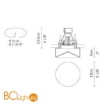 Встраиваемый светильник Fabbian Blow D27 F18 00 - Схема