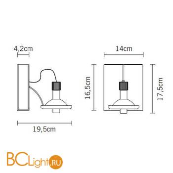 Настенно-потолочный светильник Fabbian Book D85 G01 61 - Схема
